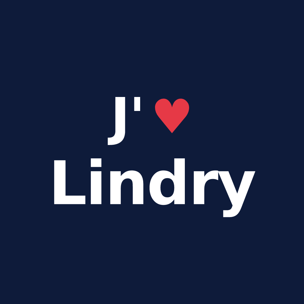 T-shirt personnalisé Lindry — design J'aime Lindry