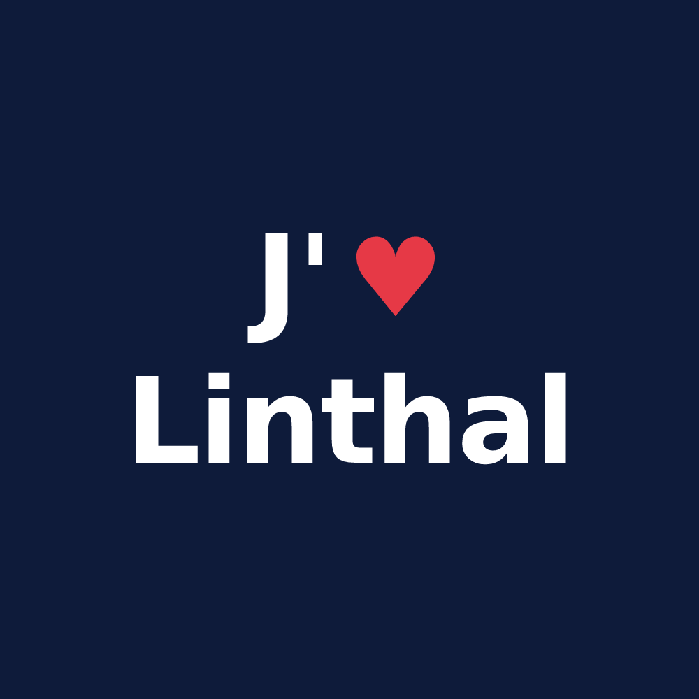 T-shirt personnalisé Linthal — design J'aime Linthal