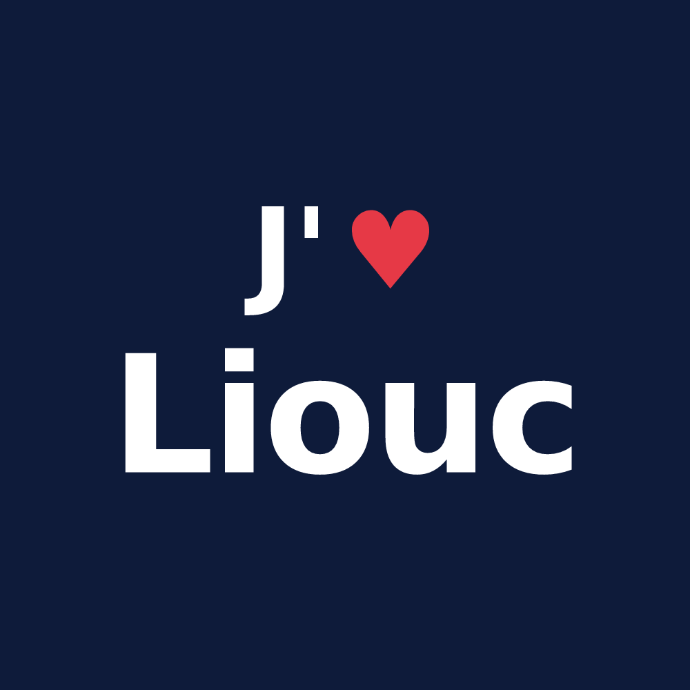 T-shirt personnalisé Liouc — design J'aime Liouc