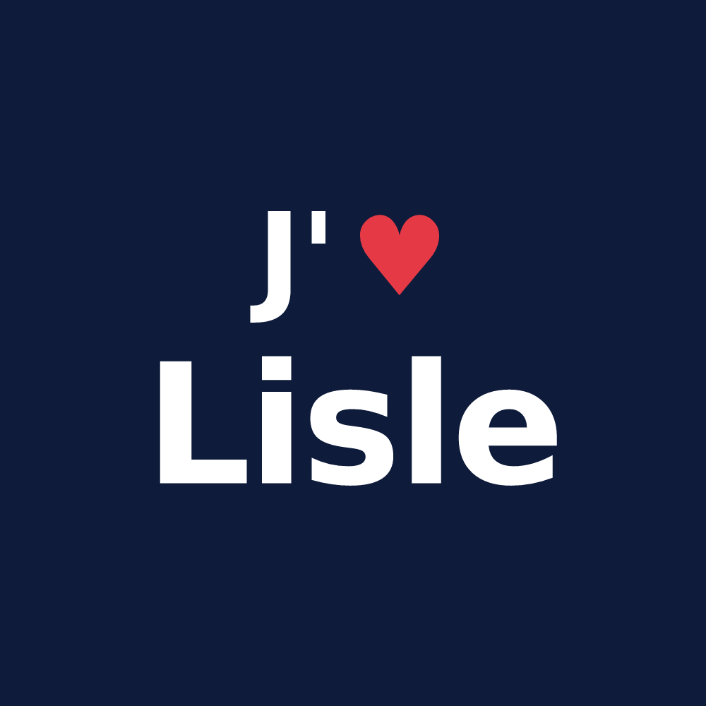 T-shirt personnalisé Lisle — design J'aime Lisle
