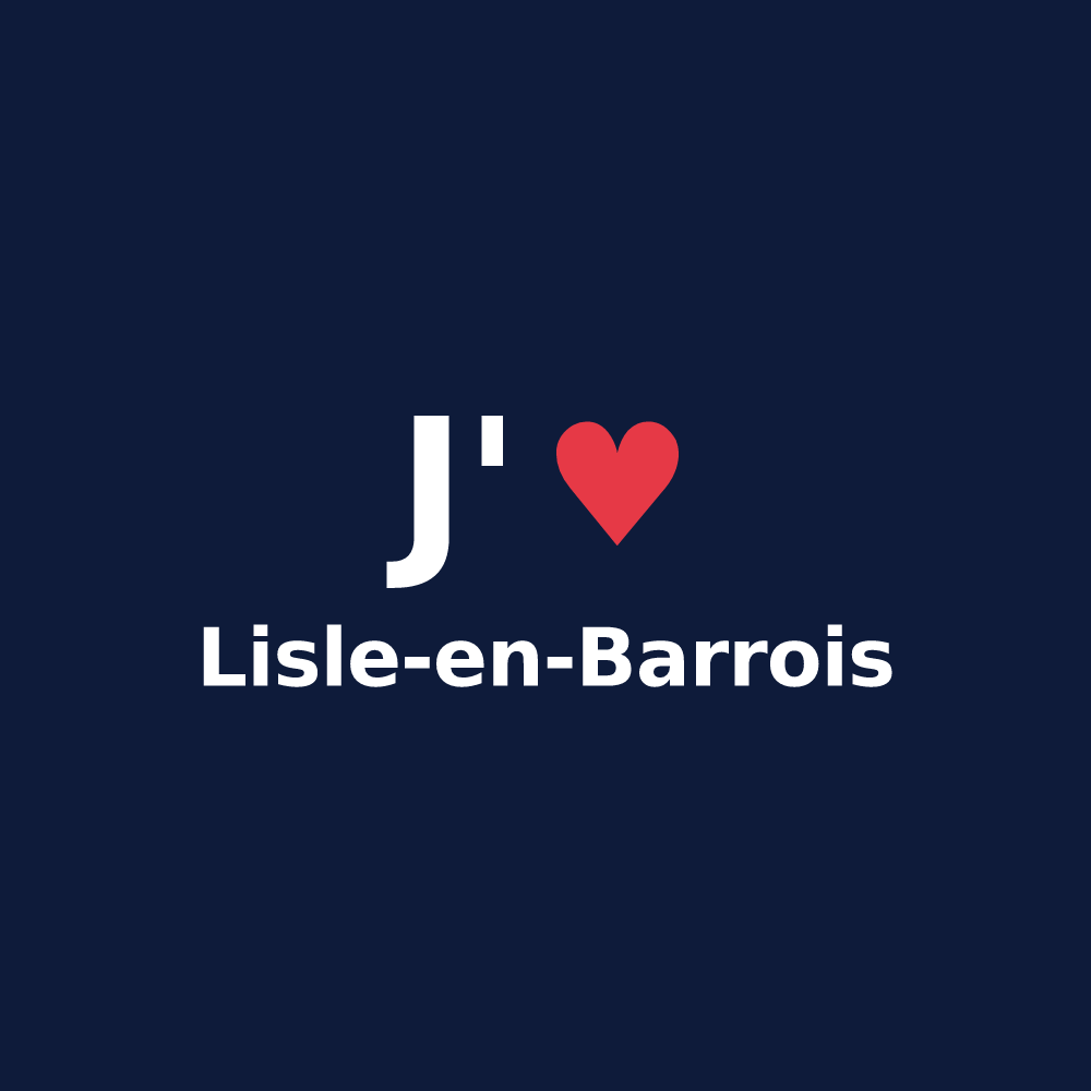 T-shirt personnalisé Lisle-en-Barrois — design J'aime Lisle-en-Barrois
