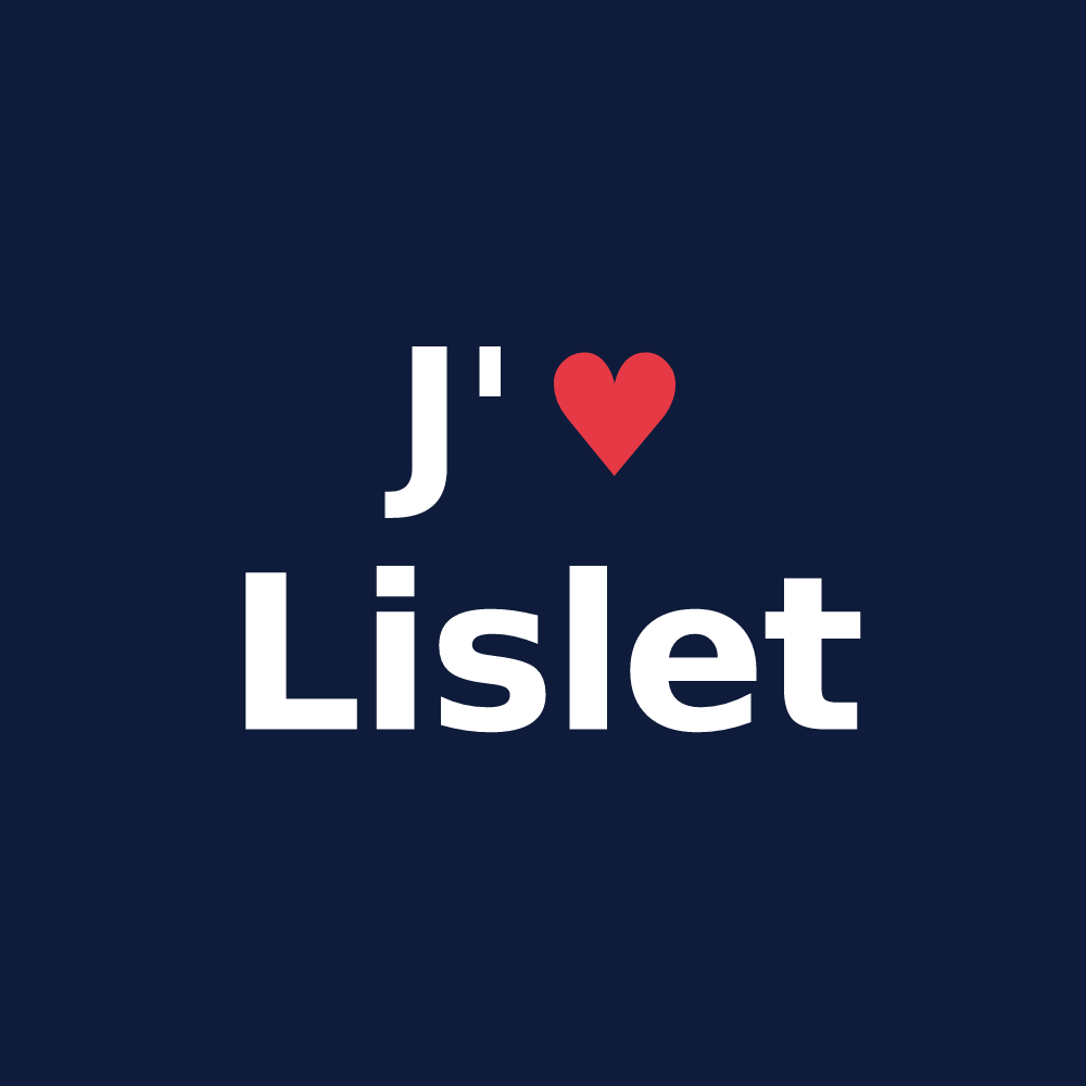 T-shirt personnalisé Lislet — design J'aime Lislet