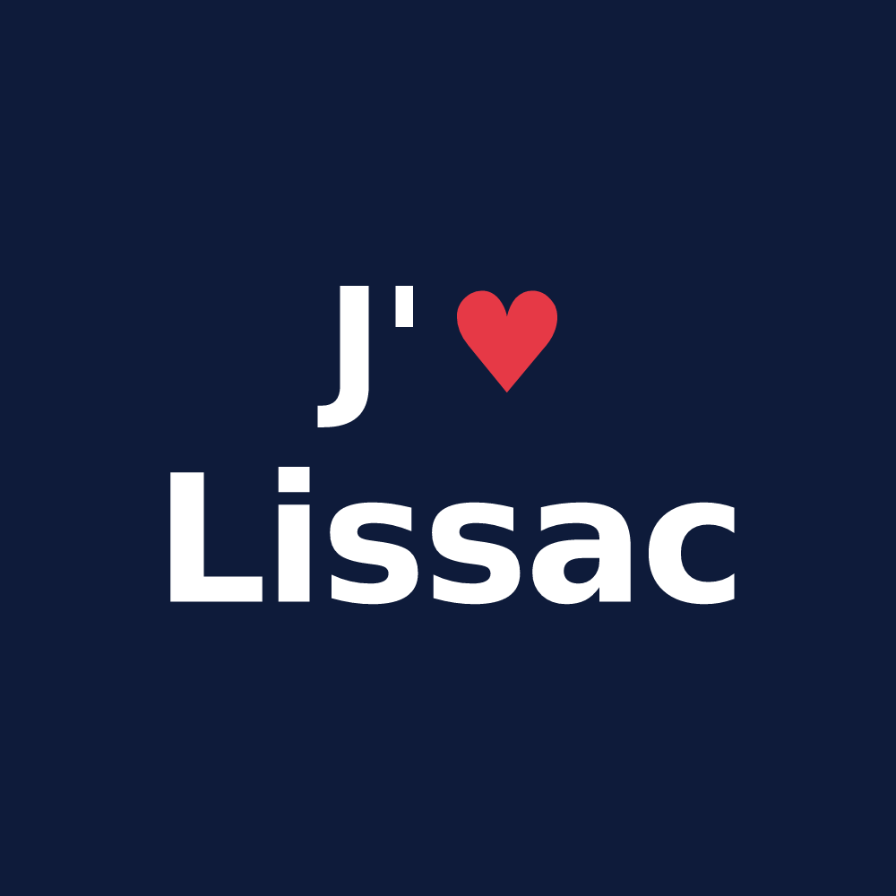 T-shirt personnalisé Lissac — design J'aime Lissac