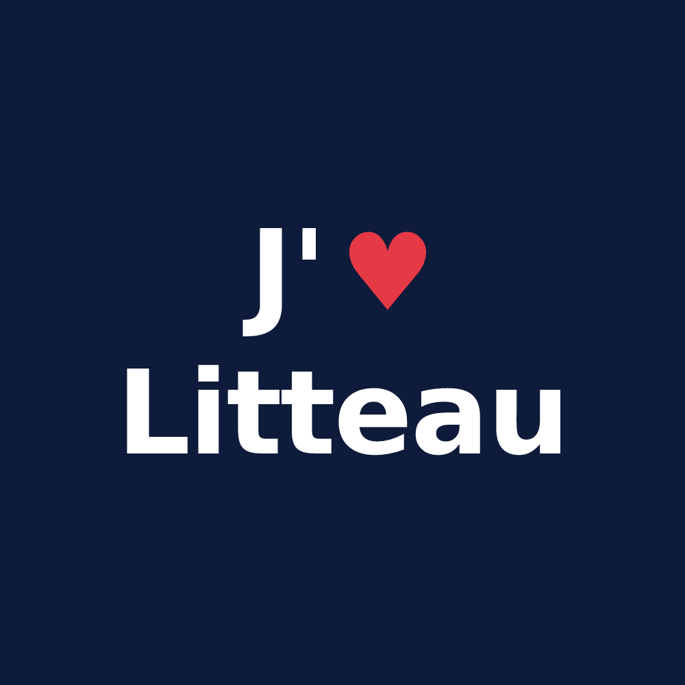 T-shirt personnalisé Litteau — design J'aime Litteau