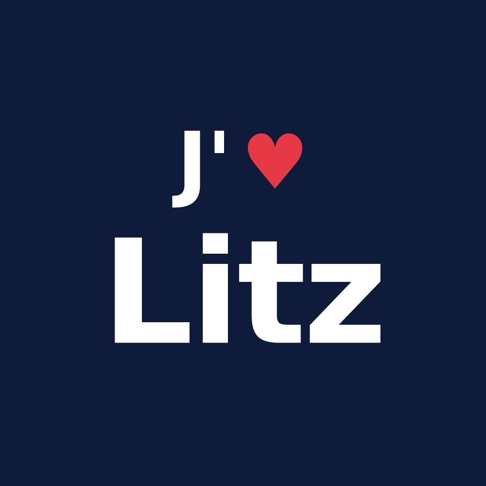 T-shirt personnalisé Litz — design J'aime Litz