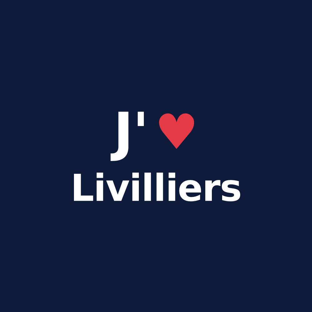 T-shirt personnalisé Livilliers — design J'aime Livilliers