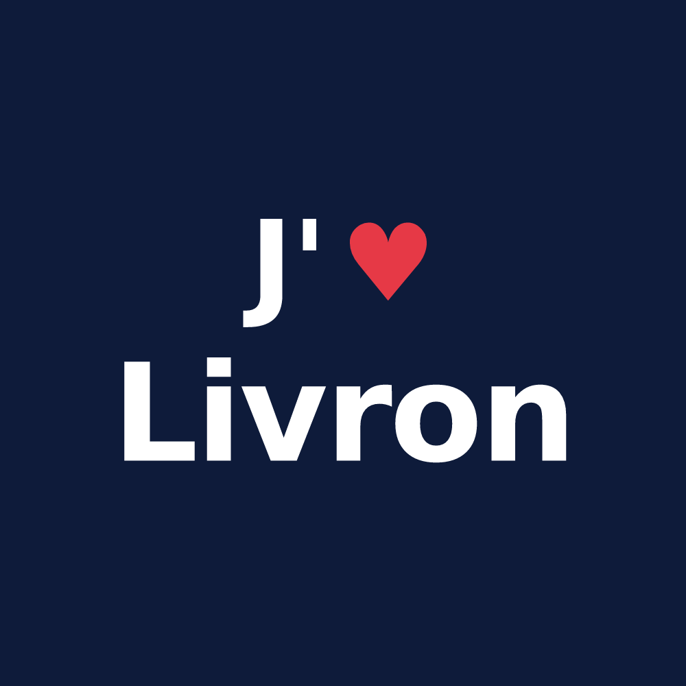 T-shirt personnalisé Livron — design J'aime Livron
