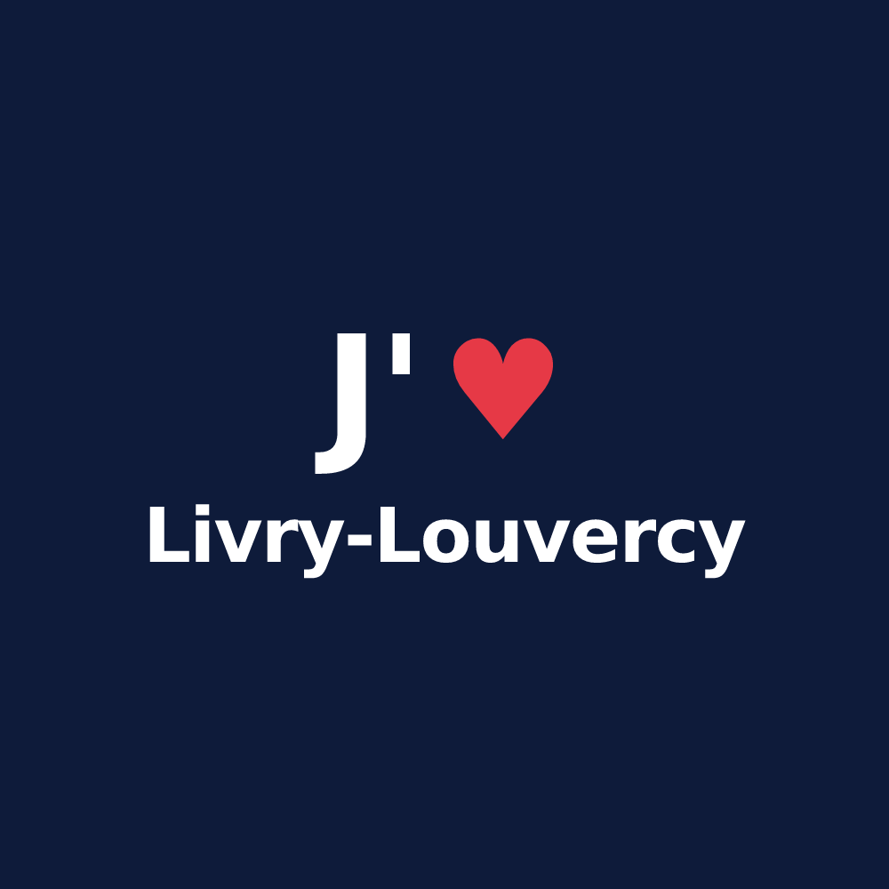 T-shirt personnalisé Livry-Louvercy — design J'aime Livry-Louvercy