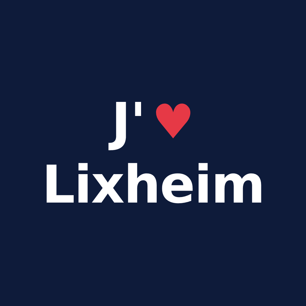 T-shirt personnalisé Lixheim — design J'aime Lixheim