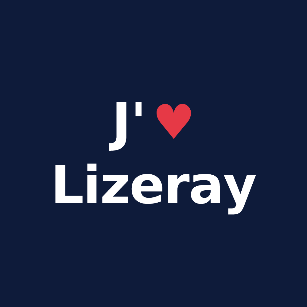 T-shirt personnalisé Lizeray — design J'aime Lizeray