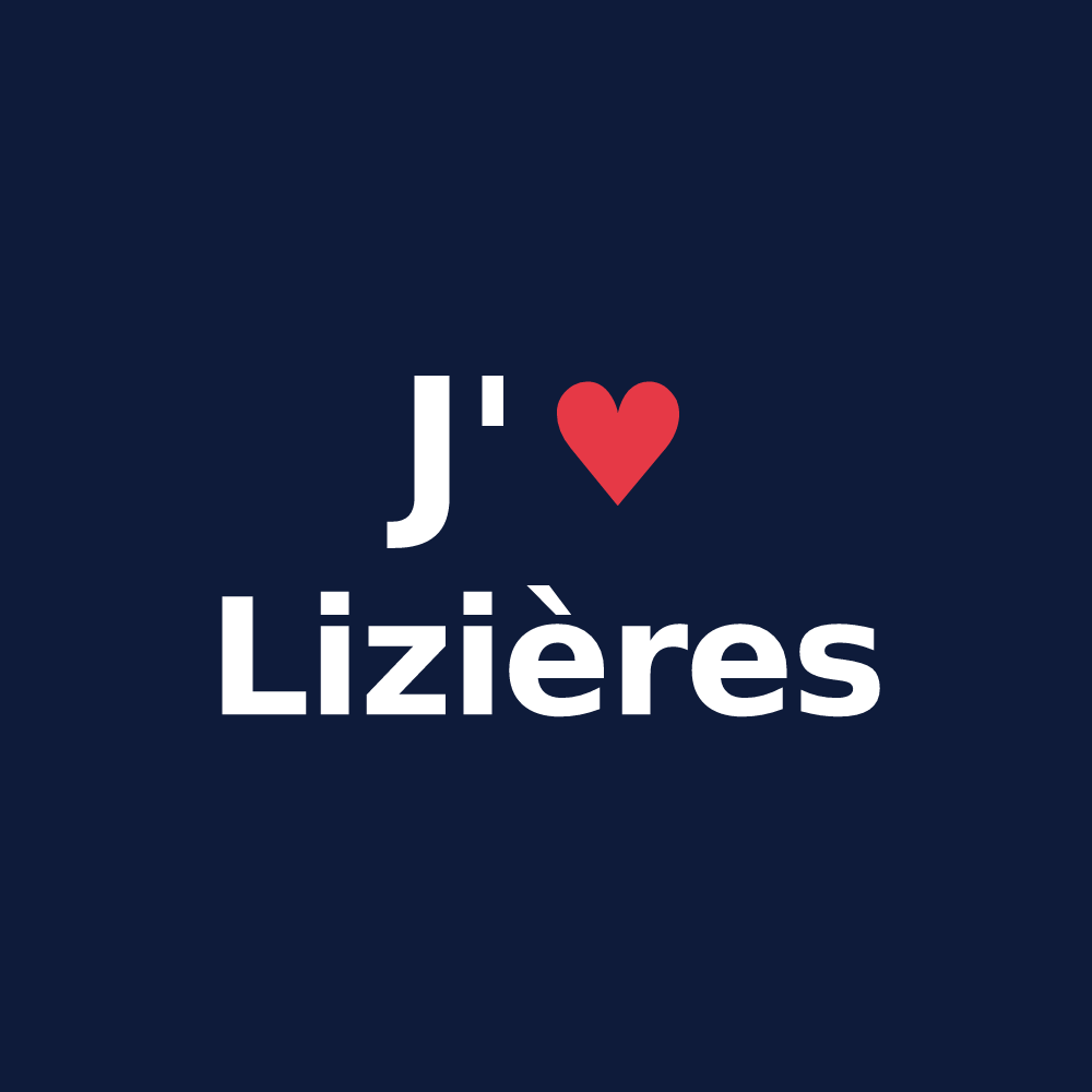 T-shirt personnalisé Lizières — design J'aime Lizières