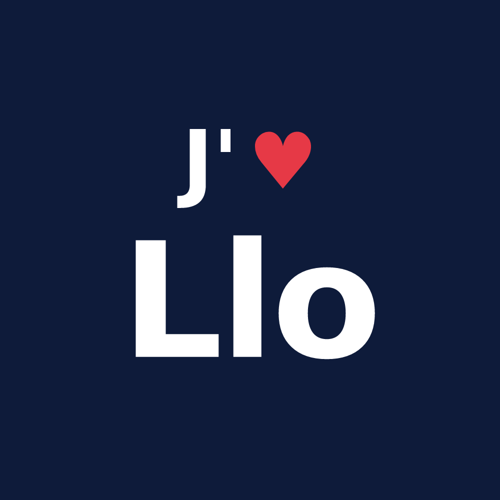 T-shirt personnalisé Llo — design J'aime Llo