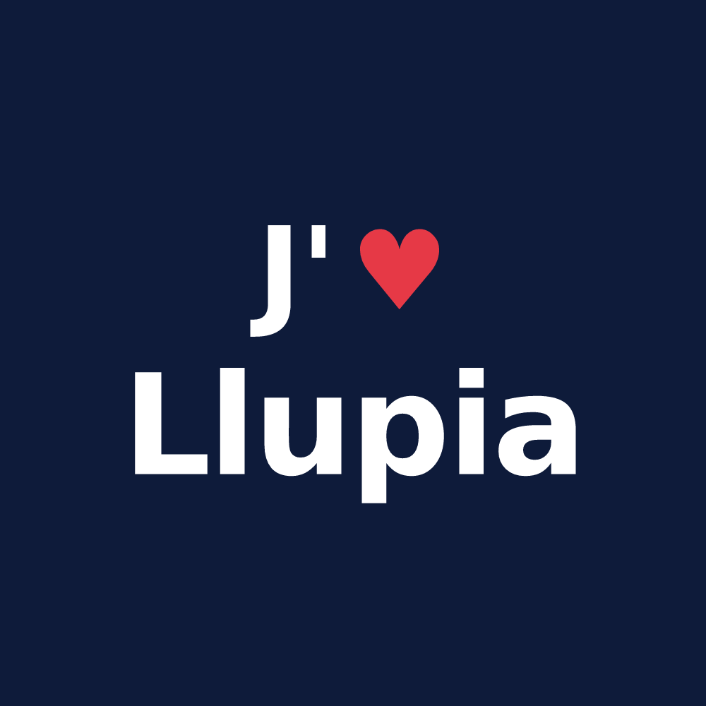 T-shirt personnalisé Llupia — design J'aime Llupia