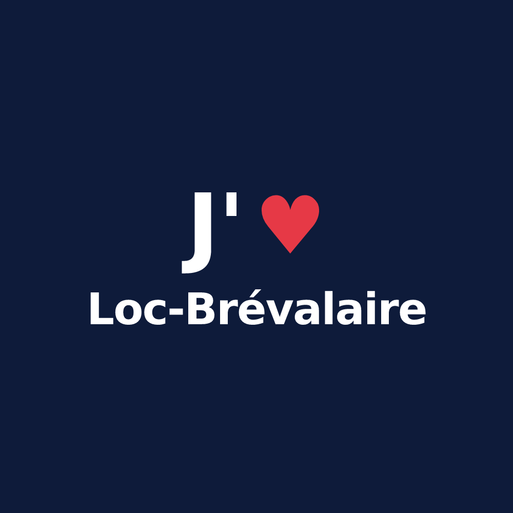 T-shirt personnalisé Loc-Brévalaire — design J'aime Loc-Brévalaire