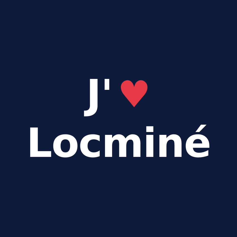 T-shirt personnalisé Locminé — design J'aime Locminé