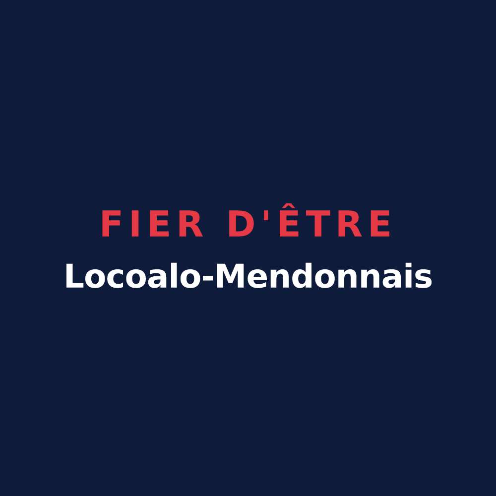 T-shirt « Fier d'être Locoalo-Mendonnais » — design pour Locoal-Mendon