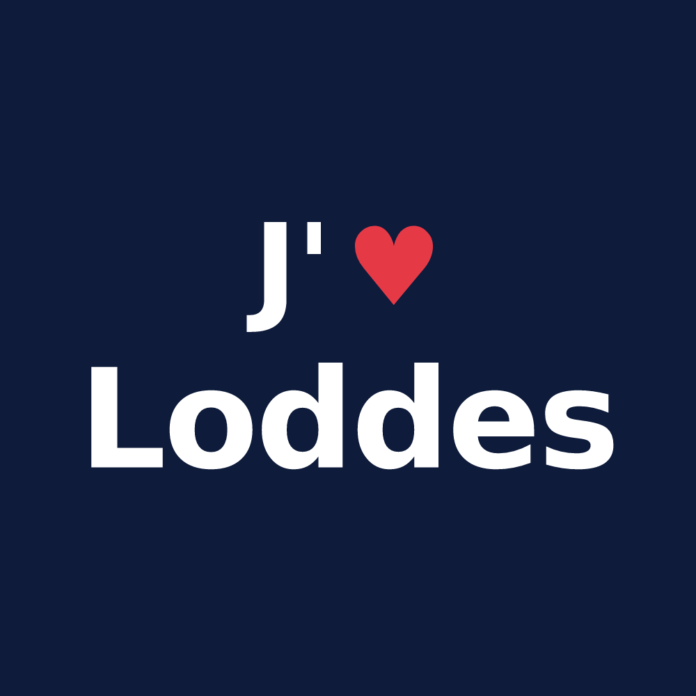 T-shirt personnalisé Loddes — design J'aime Loddes