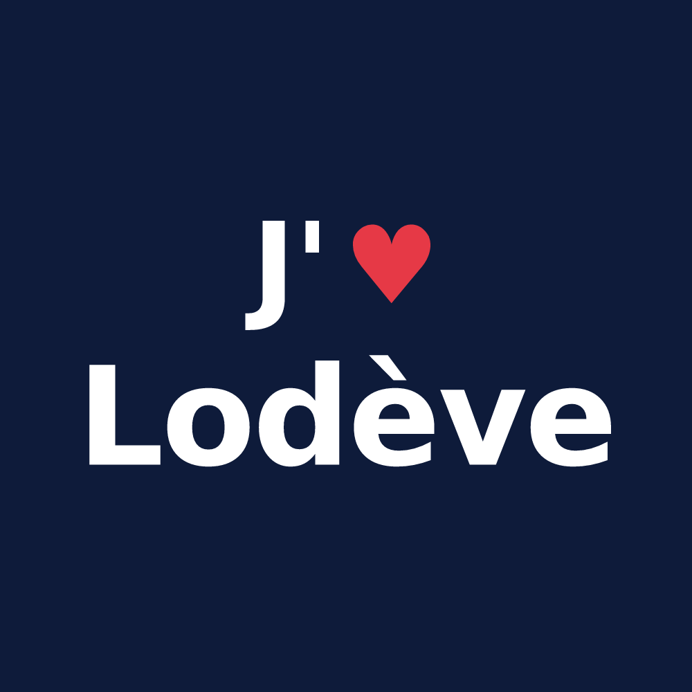 T-shirt personnalisé Lodève — design J'aime Lodève