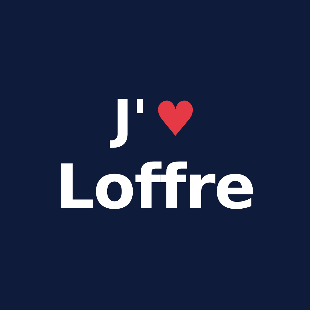 T-shirt personnalisé Loffre — design J'aime Loffre
