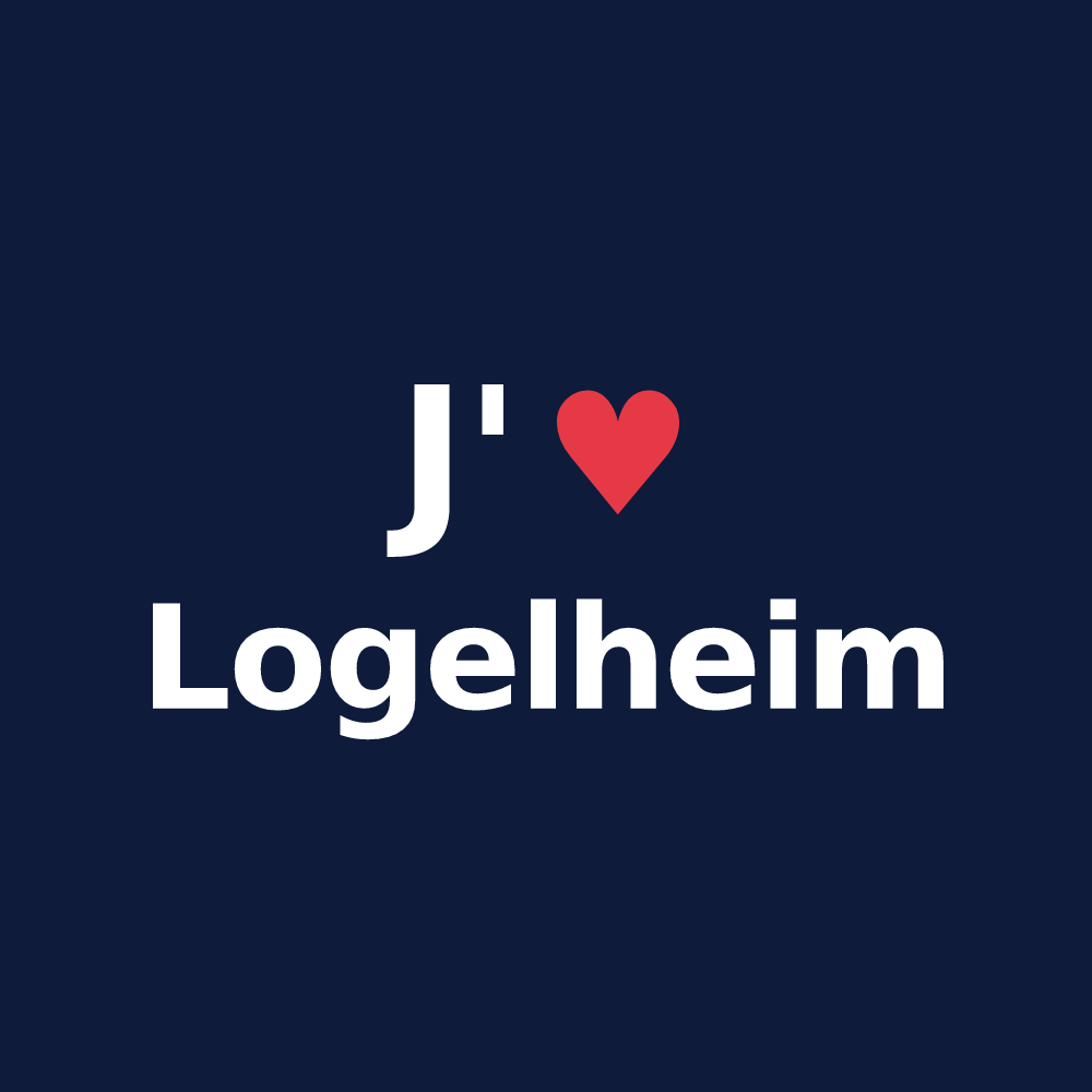 T-shirt personnalisé Logelheim — design J'aime Logelheim