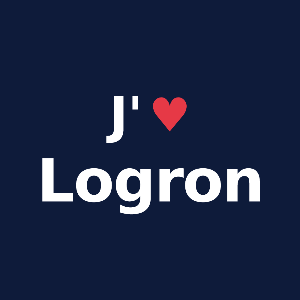 T-shirt personnalisé Logron — design J'aime Logron