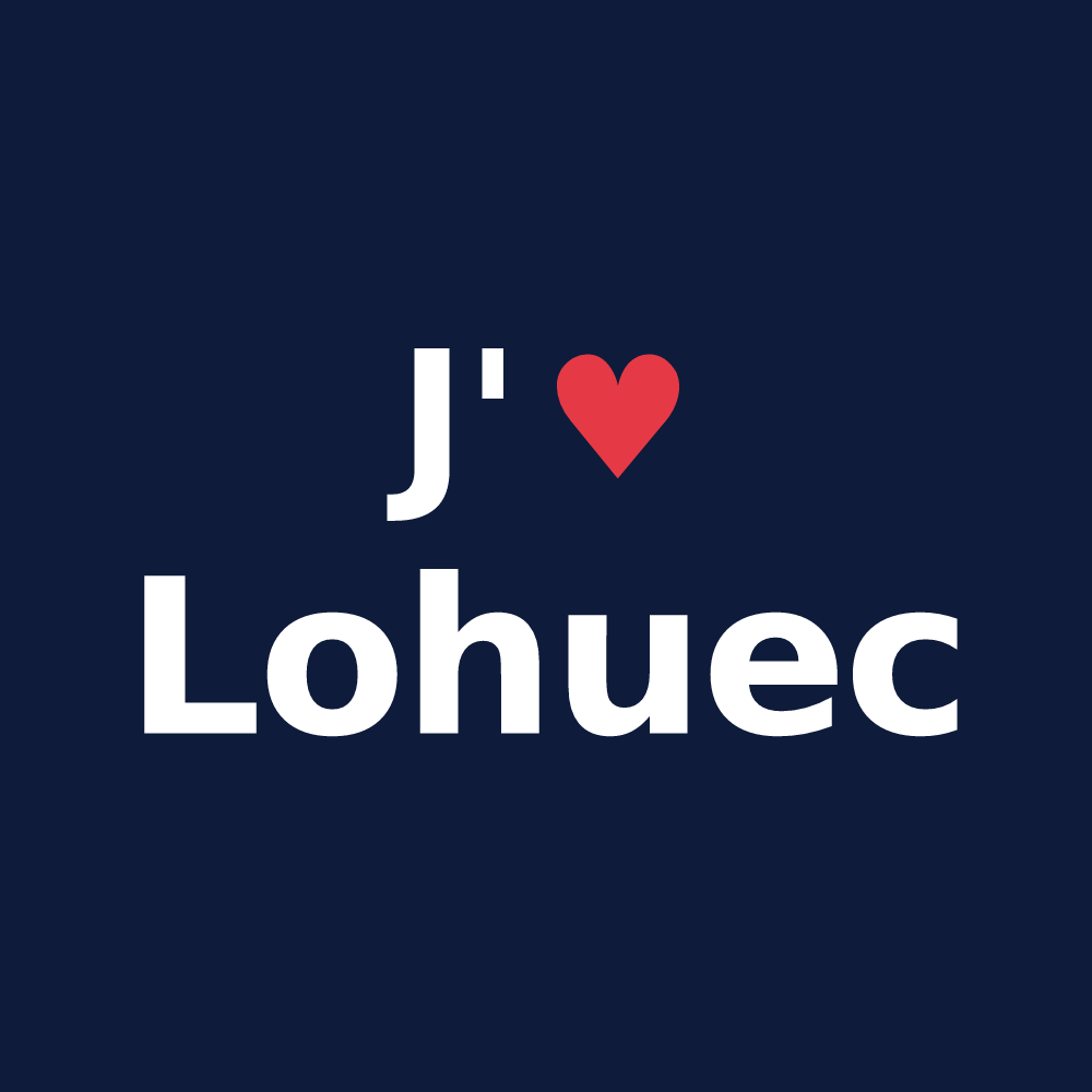 T-shirt personnalisé Lohuec — design J'aime Lohuec