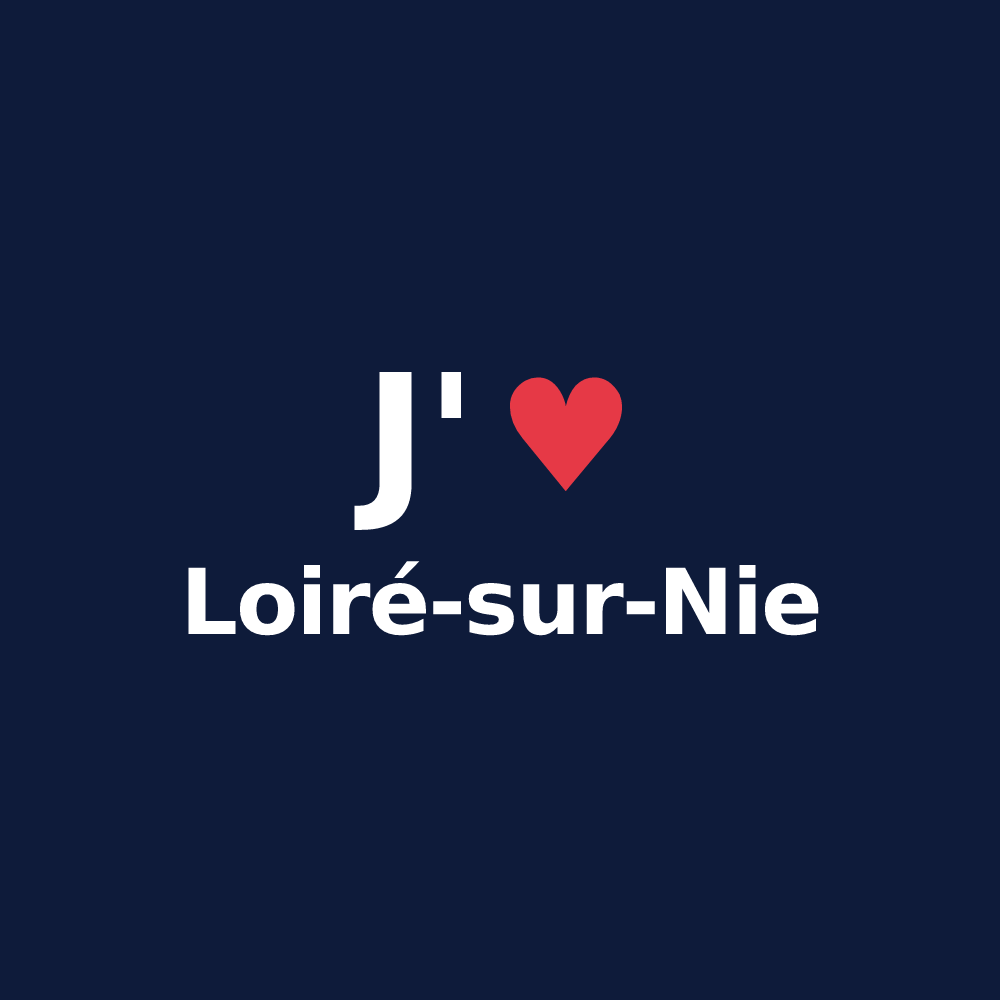 T-shirt personnalisé Loiré-sur-Nie — design J'aime Loiré-sur-Nie