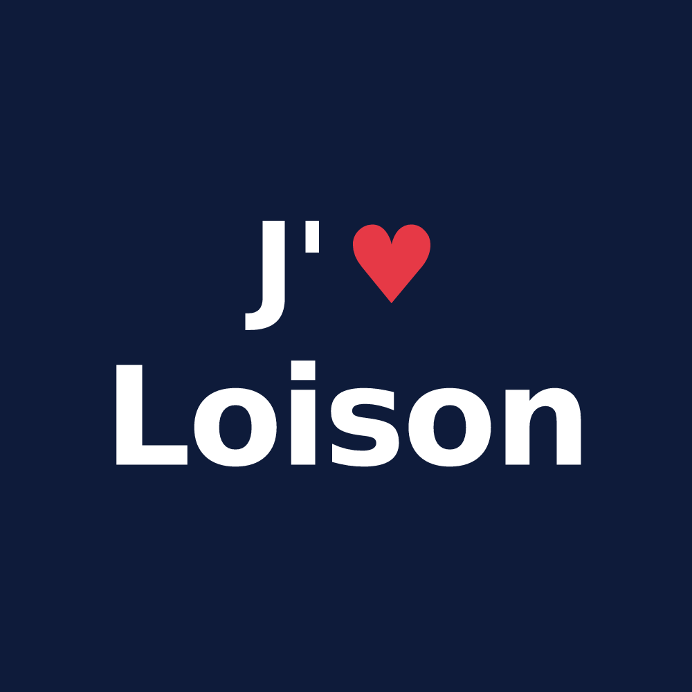 T-shirt personnalisé Loison — design J'aime Loison