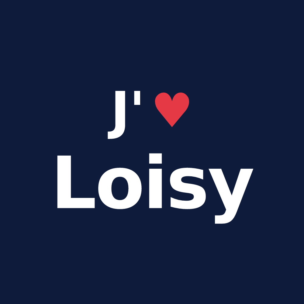 T-shirt personnalisé Loisy — design J'aime Loisy