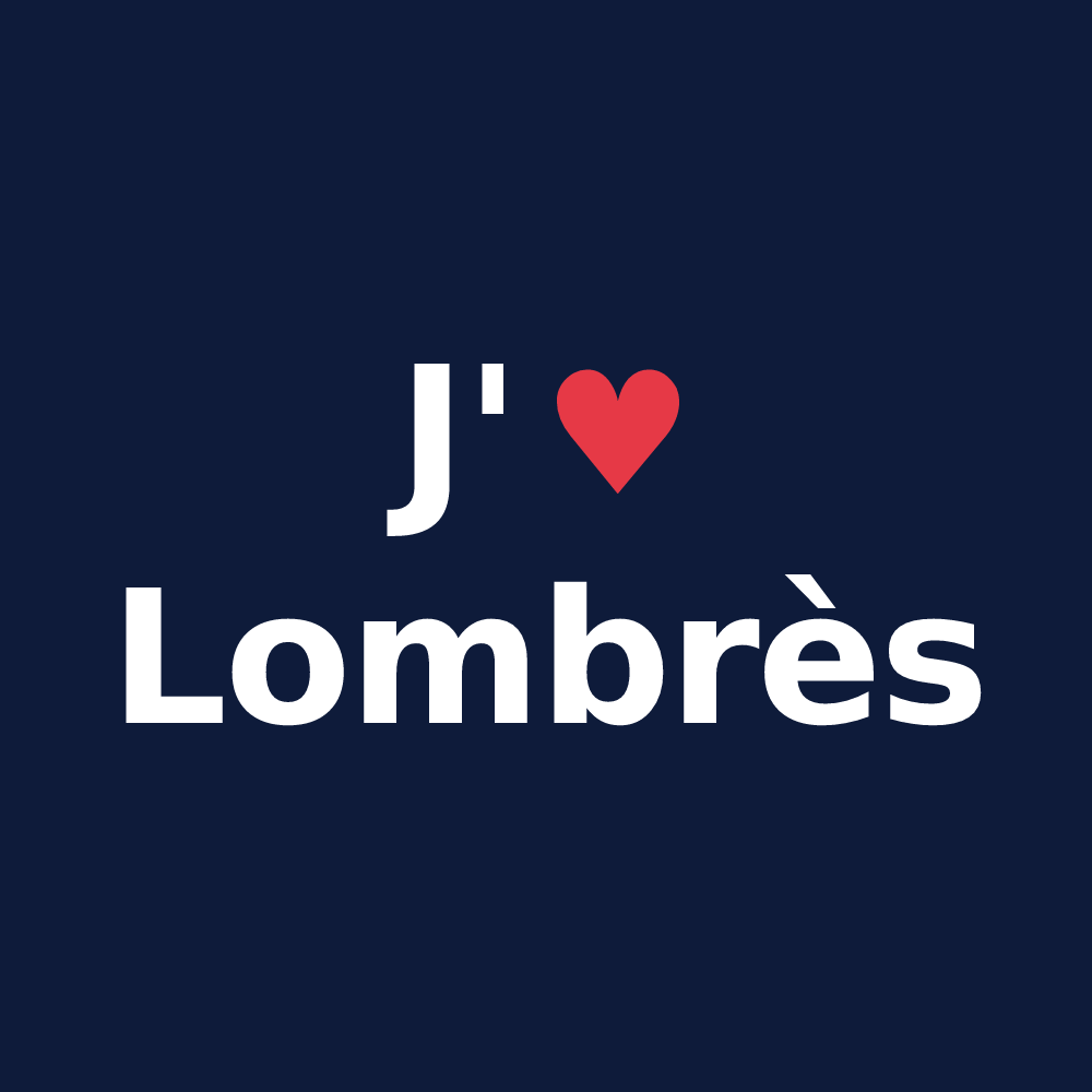 T-shirt personnalisé Lombrès — design J'aime Lombrès