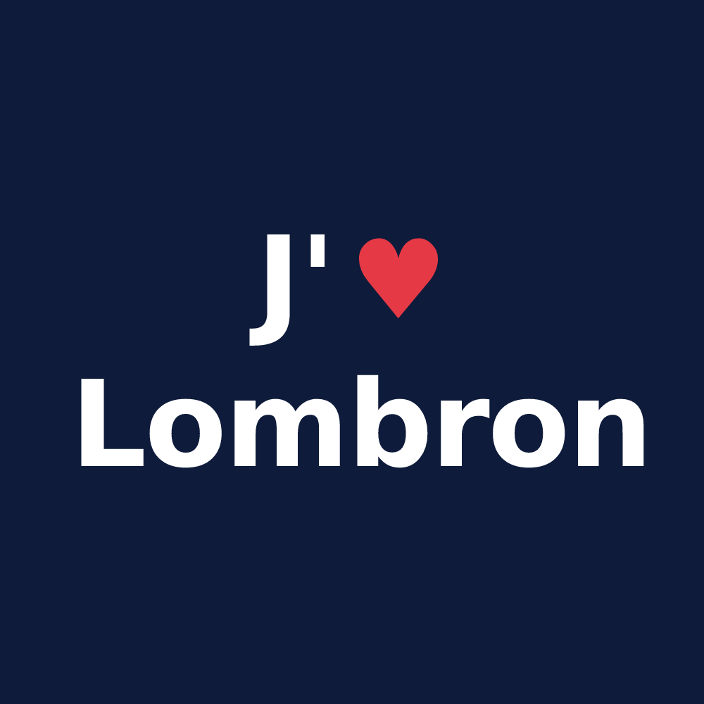 T-shirt personnalisé Lombron — design J'aime Lombron