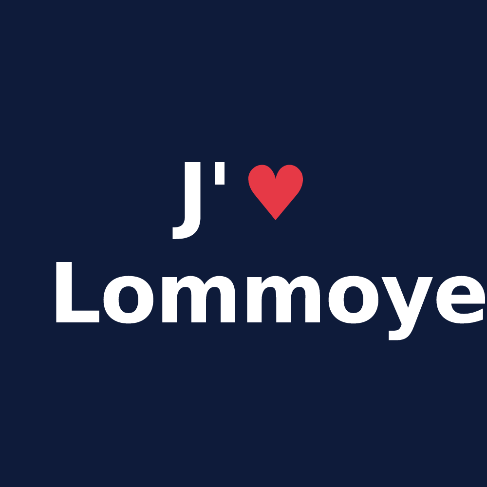 T-shirt personnalisé Lommoye — design J'aime Lommoye