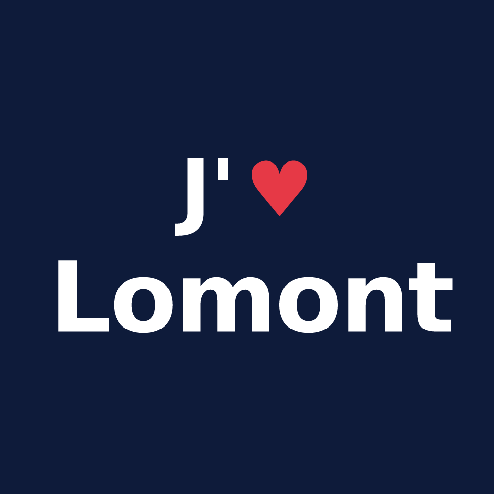 T-shirt personnalisé Lomont — design J'aime Lomont