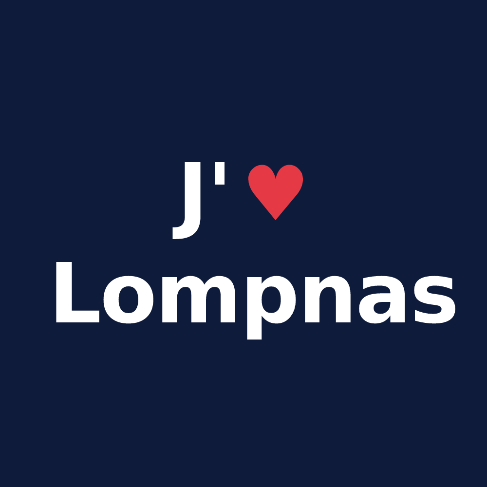 T-shirt personnalisé Lompnas — design J'aime Lompnas