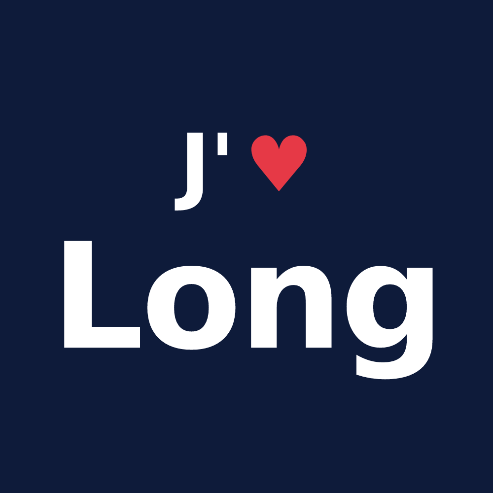 T-shirt personnalisé Long — design J'aime Long