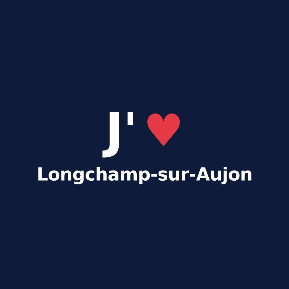 T-shirt personnalisé Longchamp-sur-Aujon — design J'aime Longchamp-sur-Aujon