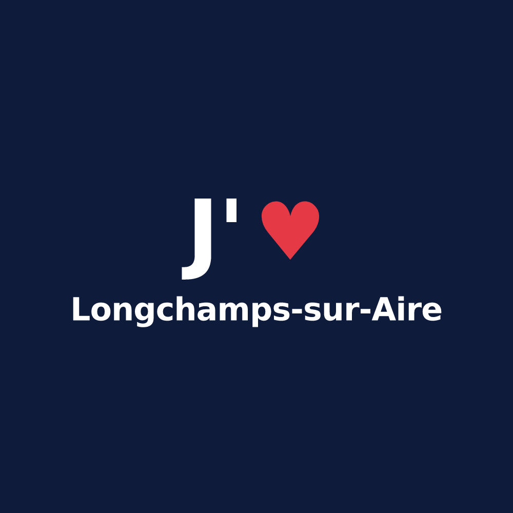 T-shirt personnalisé Longchamps-sur-Aire — design J'aime Longchamps-sur-Aire