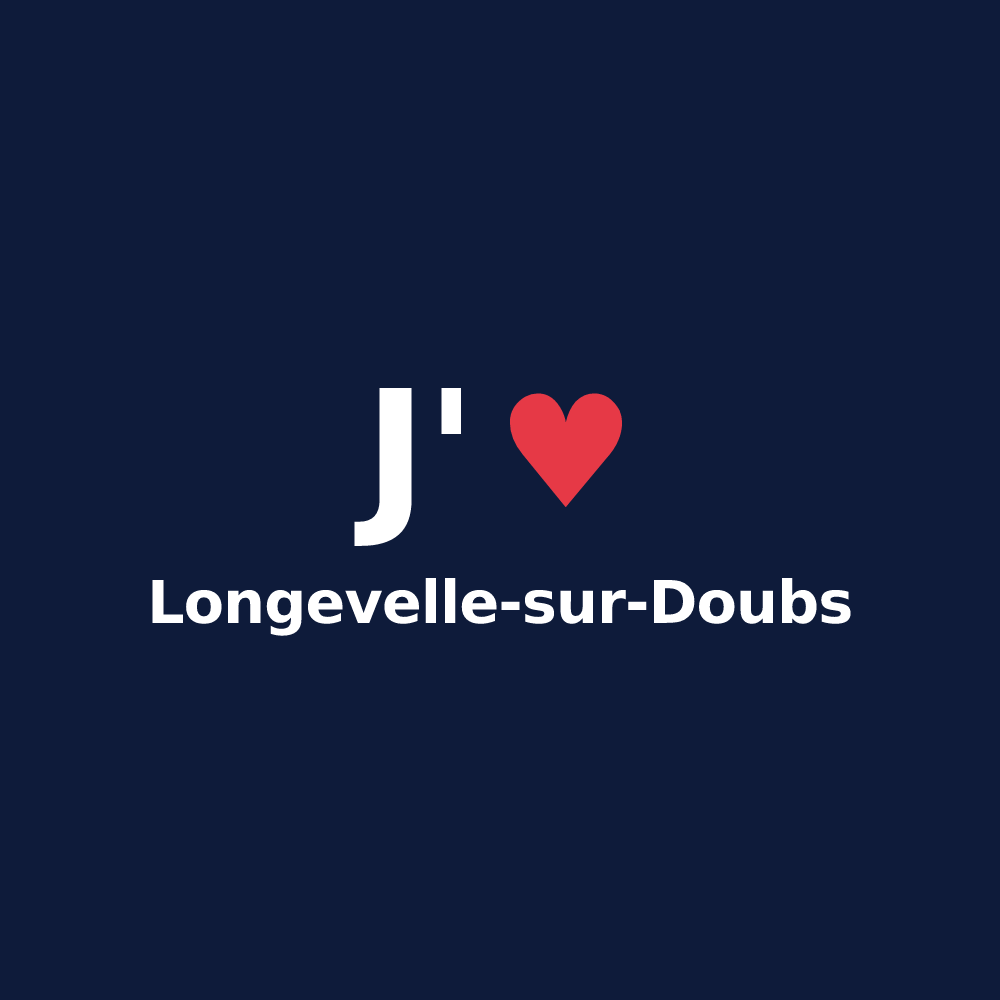 T-shirt personnalisé Longevelle-sur-Doubs — design J'aime Longevelle-sur-Doubs