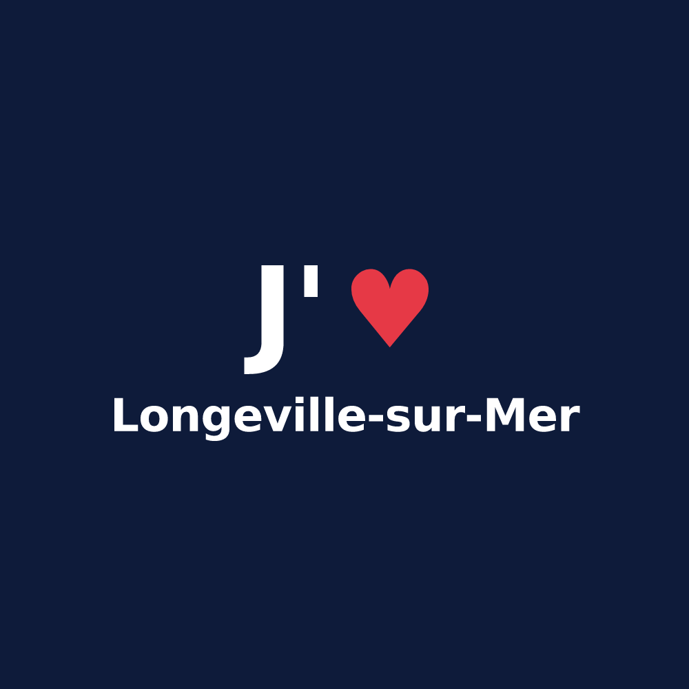 T-shirt personnalisé Longeville-sur-Mer — design J'aime Longeville-sur-Mer