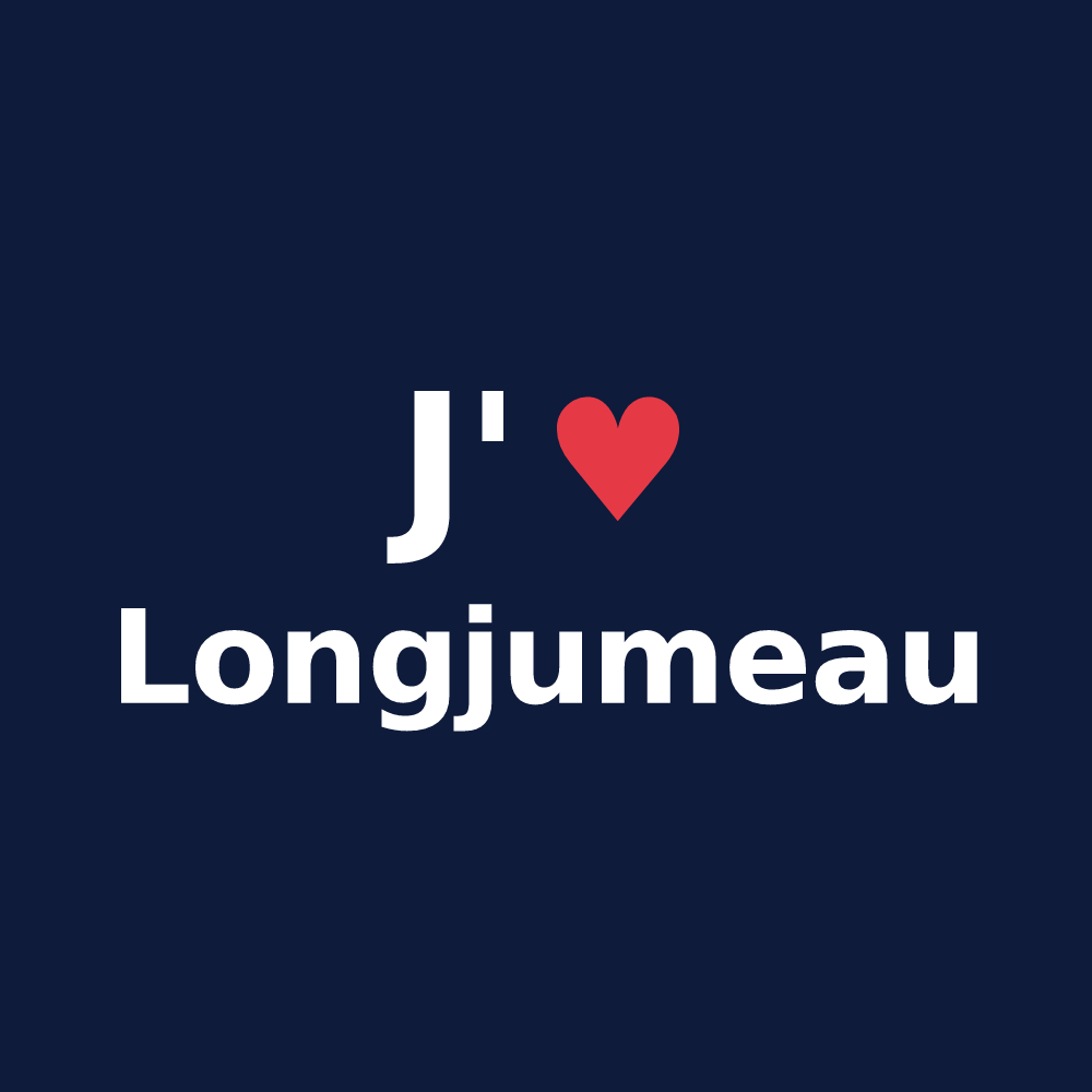 T-shirt personnalisé Longjumeau — design J'aime Longjumeau