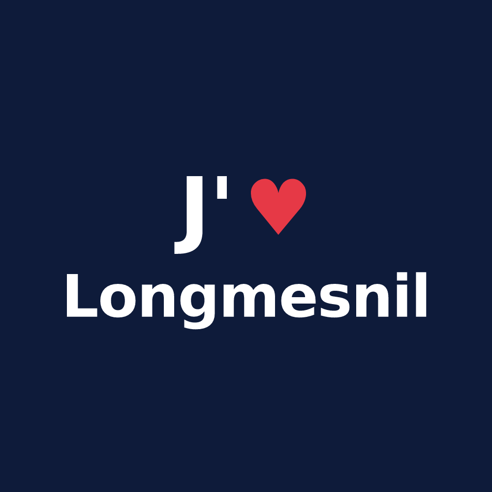 T-shirt personnalisé Longmesnil — design J'aime Longmesnil