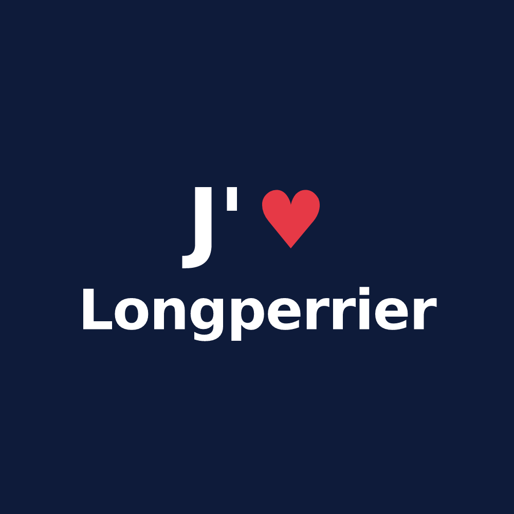 T-shirt personnalisé Longperrier — design J'aime Longperrier