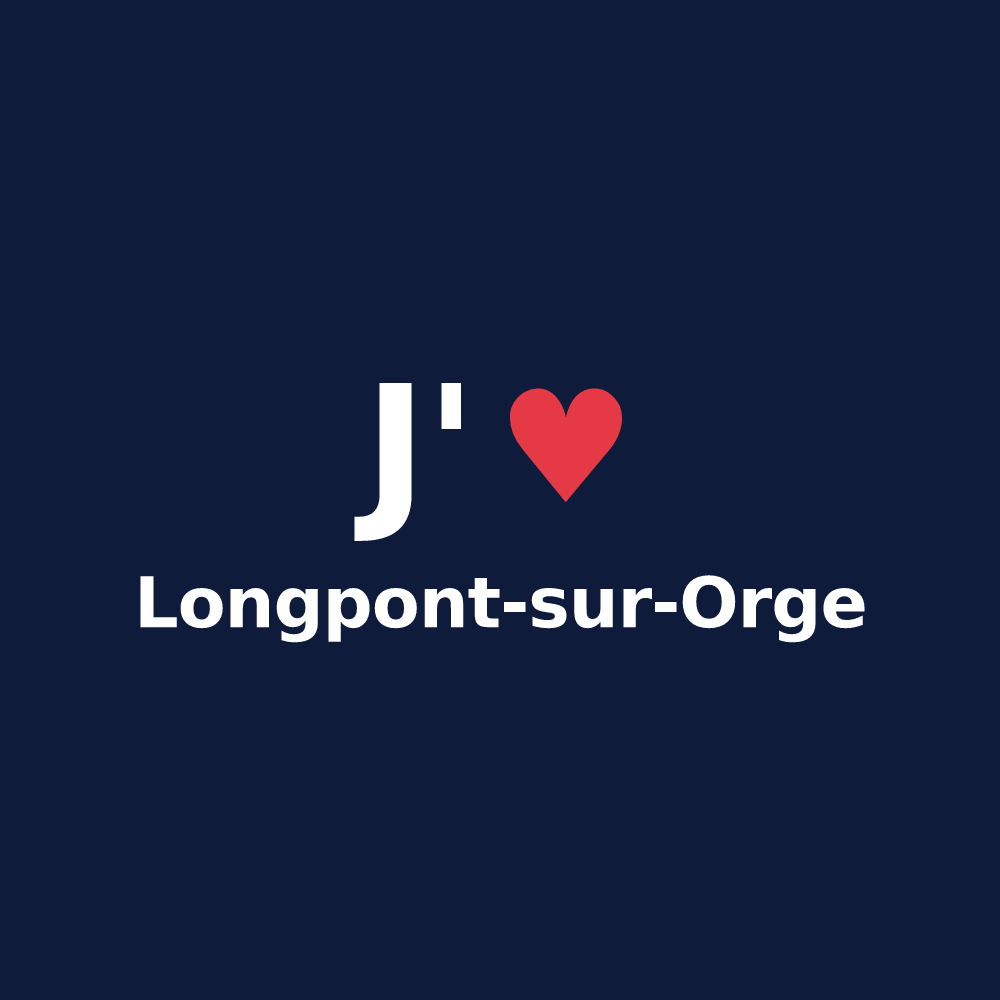 T-shirt personnalisé Longpont-sur-Orge — design J'aime Longpont-sur-Orge
