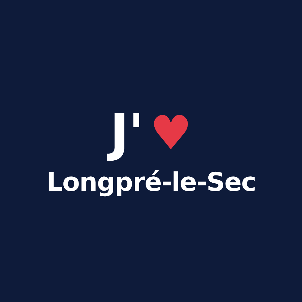 T-shirt personnalisé Longpré-le-Sec — design J'aime Longpré-le-Sec