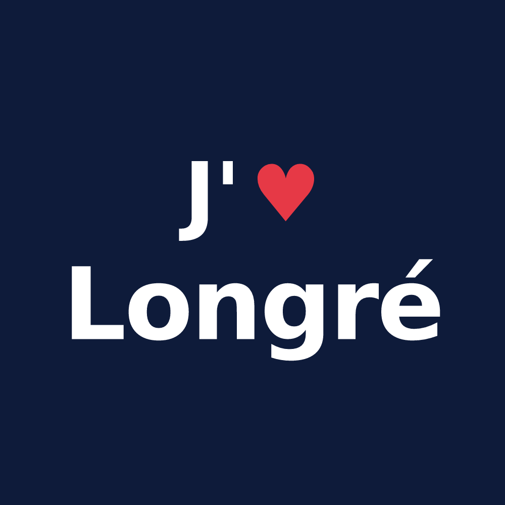 T-shirt personnalisé Longré — design J'aime Longré