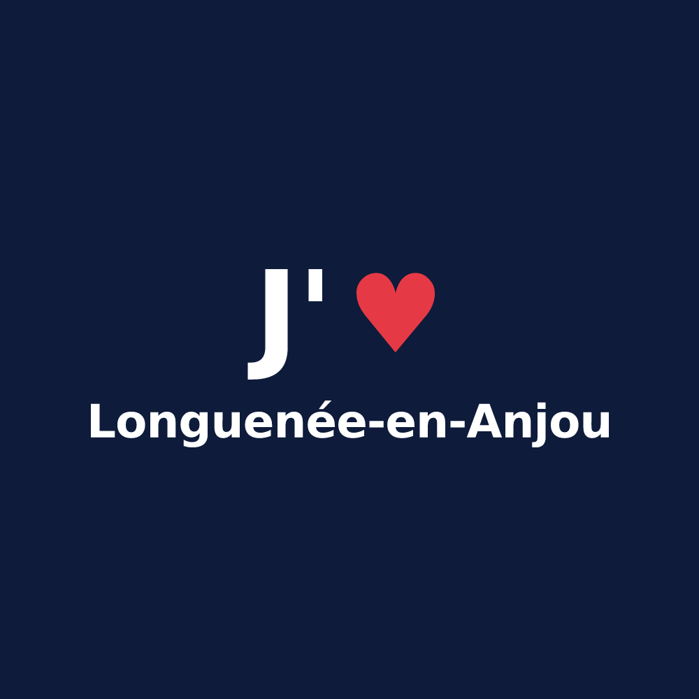 T-shirt personnalisé Longuenée-en-Anjou — design J'aime Longuenée-en-Anjou