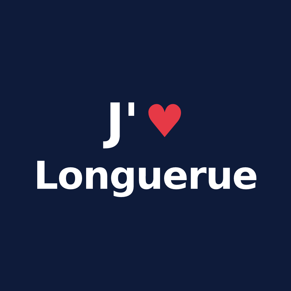 T-shirt personnalisé Longuerue — design J'aime Longuerue