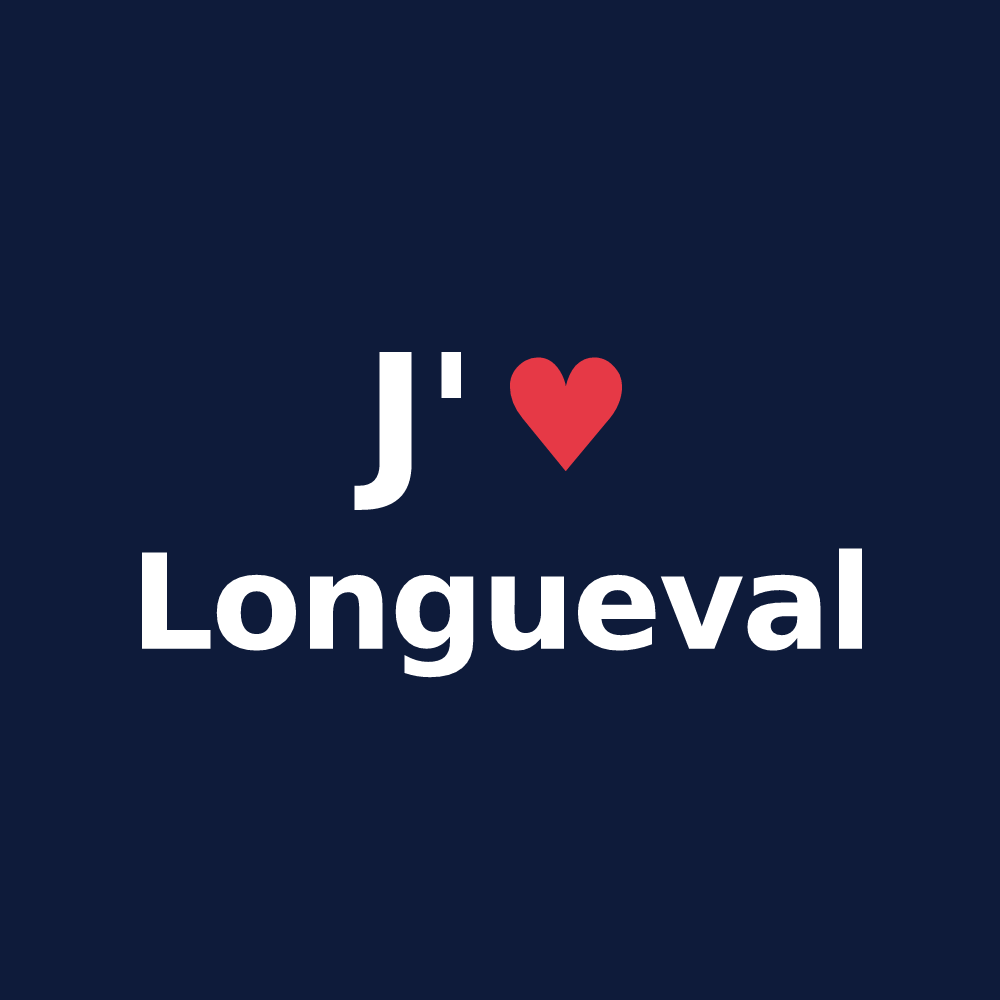 T-shirt personnalisé Longueval — design J'aime Longueval