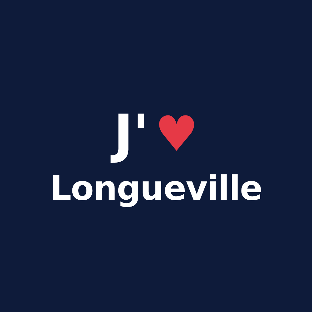 T-shirt personnalisé Longueville — design J'aime Longueville