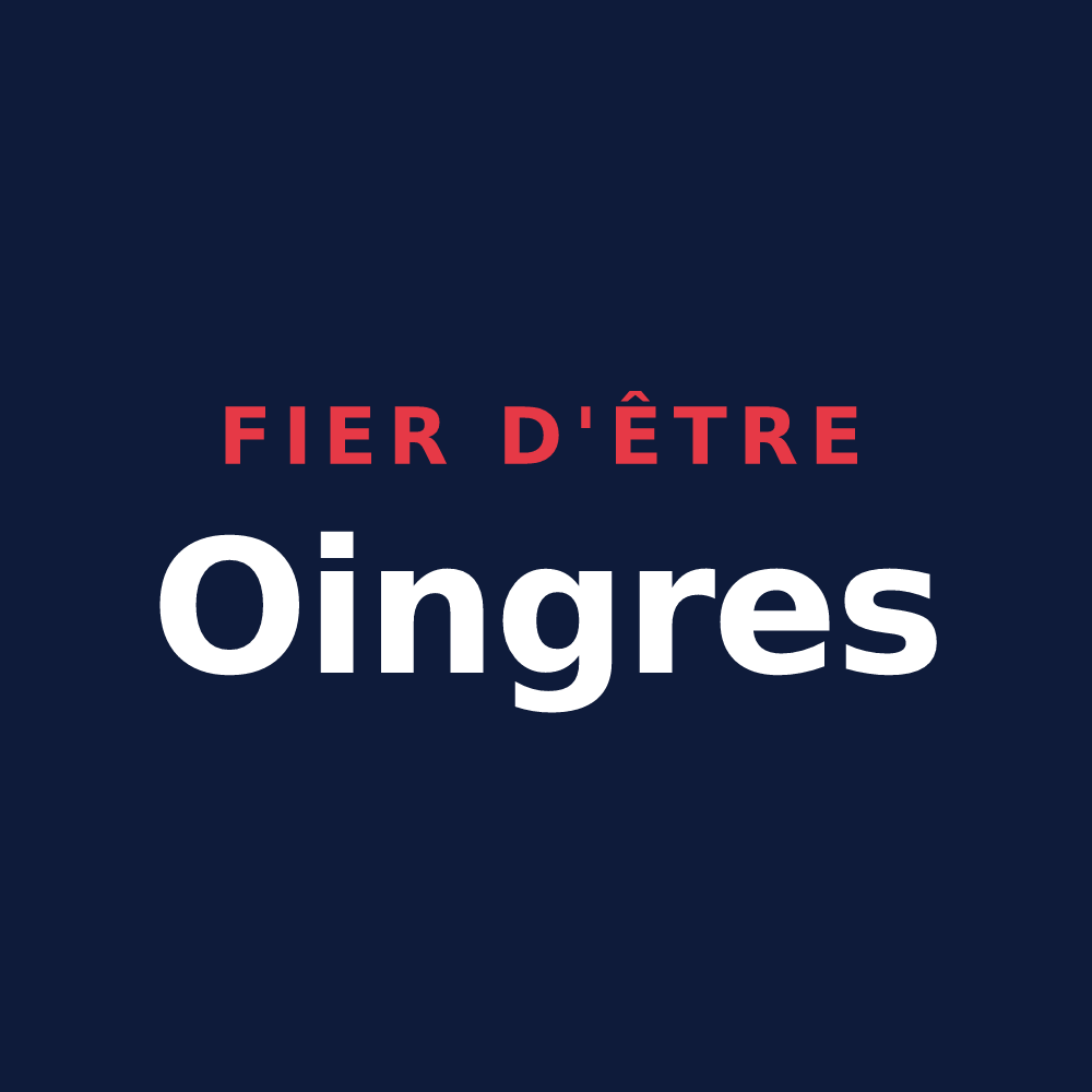 T-shirt « Fier d'être Oingres » — design pour Longueville-sur-Aube